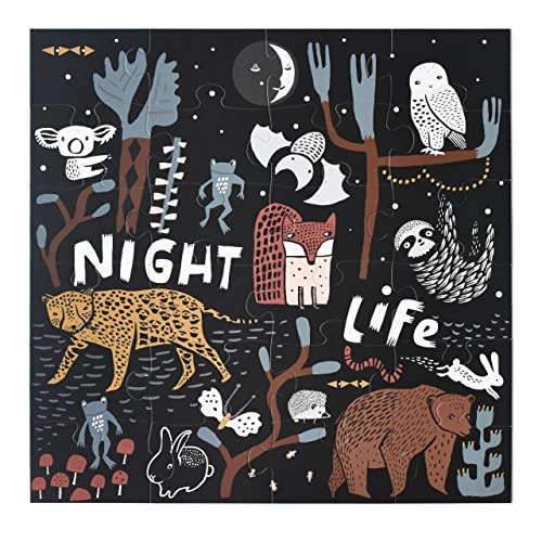 Wee Gallery Floor Puzzle 24Piece Jumbo Jigsaw Puzzles for Toddlers Early Learning Activity Cognitive and Fine Motor Skills Development Learning Toys for Toddlers Night Life - Image 5