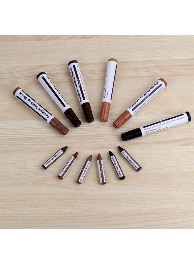 Furniture Repair Kit Wood Markers Wax Sticks，Set of 21-Markers and Wax Sticks with Sharpener Kit for Funiture Repair,Floor Scratch.Touch Up Repair System Set,Wood Restore Pack - Image 4