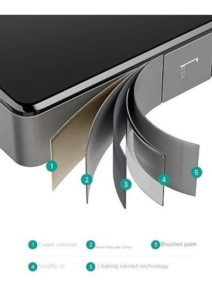 والالا مجموعة دش ، مجموعة صنبور دش ثرموستاتي ، مجموعة صنبور دش مثبت على الحائط ، بيانو ومفاتيح دش مع صنبور حمام ، بخاخ يدوي - Image 5