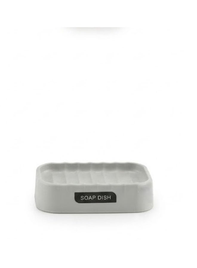 Feelings 4-Piece Modern Matt Grey Bathroom Accessory Set with Soap Dispenser, Tumbler, Soap Dish & Waste Bin - Image 4