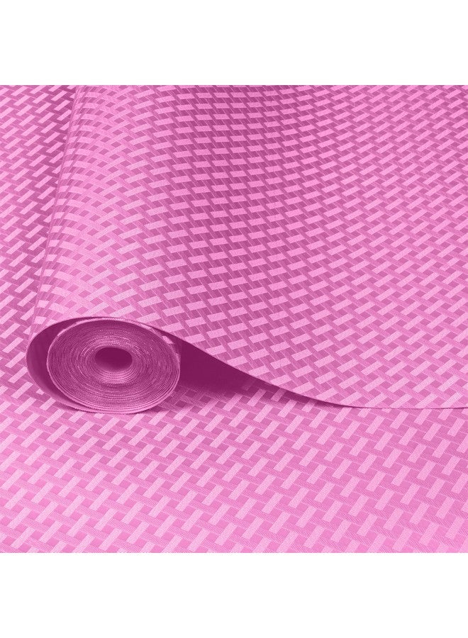 ElastPro EVA Food Grade Washable Anti Slip Mat/Sheet for Fridge, Shelf Liner, Table, Kitchen Drawer mat (Pink Crossed Stripe, 5 Meter) - Image 1