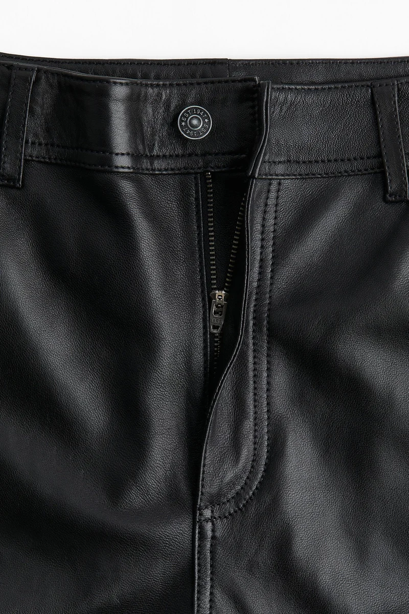 اتش اند ام بنطلون جلد بطول للكاحل