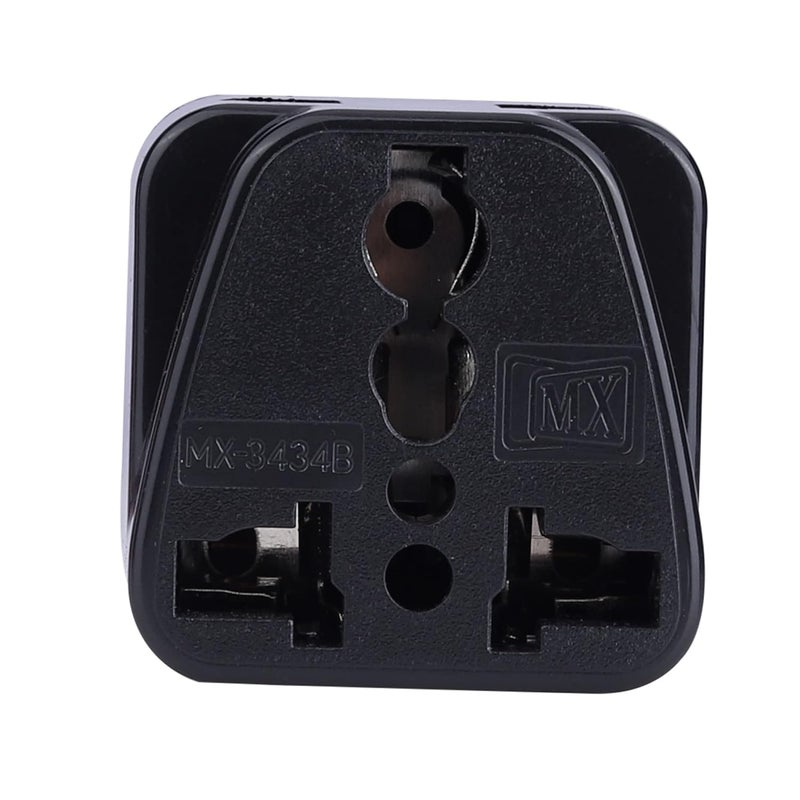 MX Universal Travel Adapter Type C India to Europe Turkey Spain Italy Indonesia Korea More 2 in 1 Conversion Plug for Home and Official use Black Pack of 3 MX3434B3 - Image 3