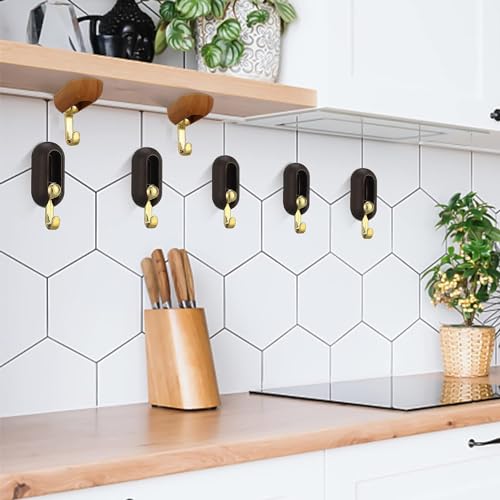 ELMVIA Self Adhesive Wall Hooks Hanger Hook for Bathroom & Kitchen Multi-Purpose Use Heavy Duty Waterproof and Rustproof Upto10KG (Cabinet Hook, 3PCS) - Image 3