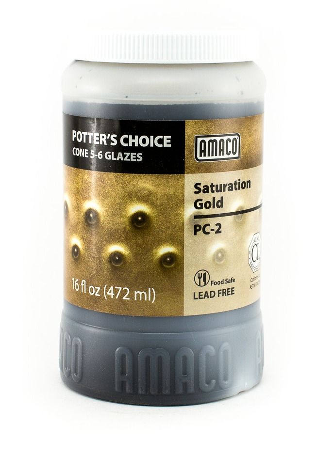 Amaco Potters Choice PC-2 Saturation Gold High Fire Lead Free for Pottery and Ceramic - Image 1