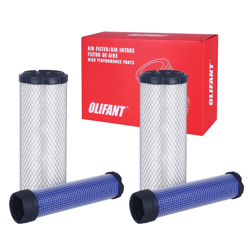 2sets Air Filters Fit for Donaldson P821575 P822858 Kawasaki 110137044 110137045 Briggs Stratton 841497 821136 Fleetguard AF25551 AF25552
