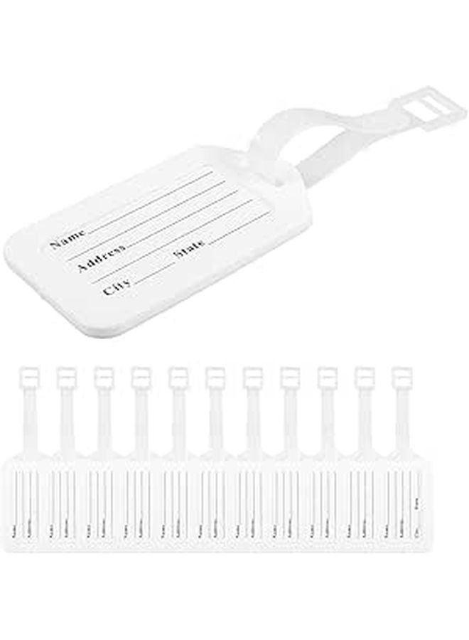16 PCS Sturdy Luggage Tags With Buckle 8.7x5cm Compact Travel Name Labels For Suitcases Bags - Image 1