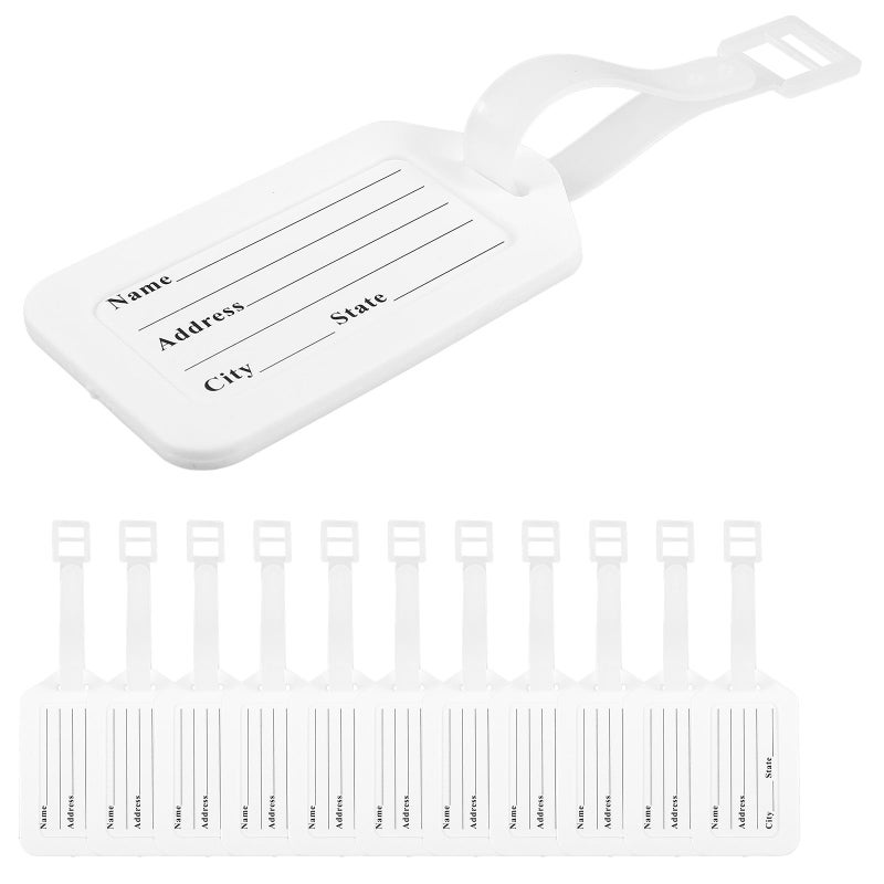 16 PCS Sturdy Luggage Tags With Buckle 8.7x5cm Compact Travel Name Labels For Suitcases Bags - Image 2