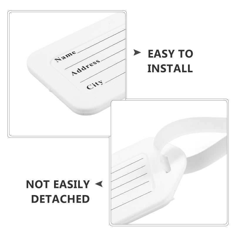 16 PCS Sturdy Luggage Tags With Buckle 8.7x5cm Compact Travel Name Labels For Suitcases Bags - Image 4