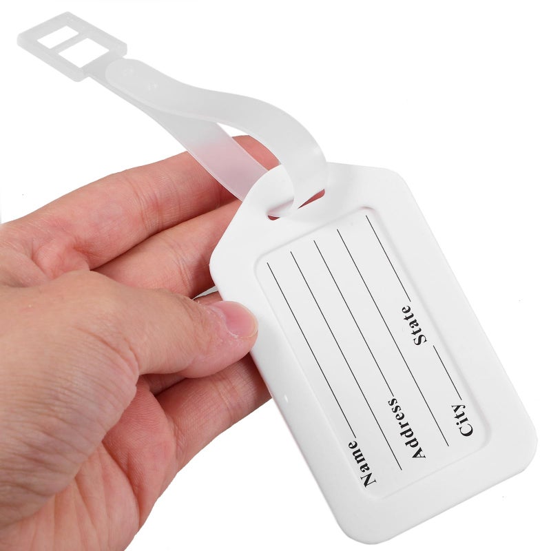16 PCS Sturdy Luggage Tags With Buckle 8.7x5cm Compact Travel Name Labels For Suitcases Bags - Image 5