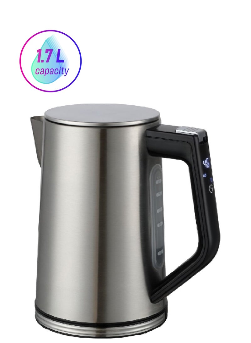 homix 2200W Compact Electric Kettle Stainless Steel and Black 1.7 L KES4173-GS
