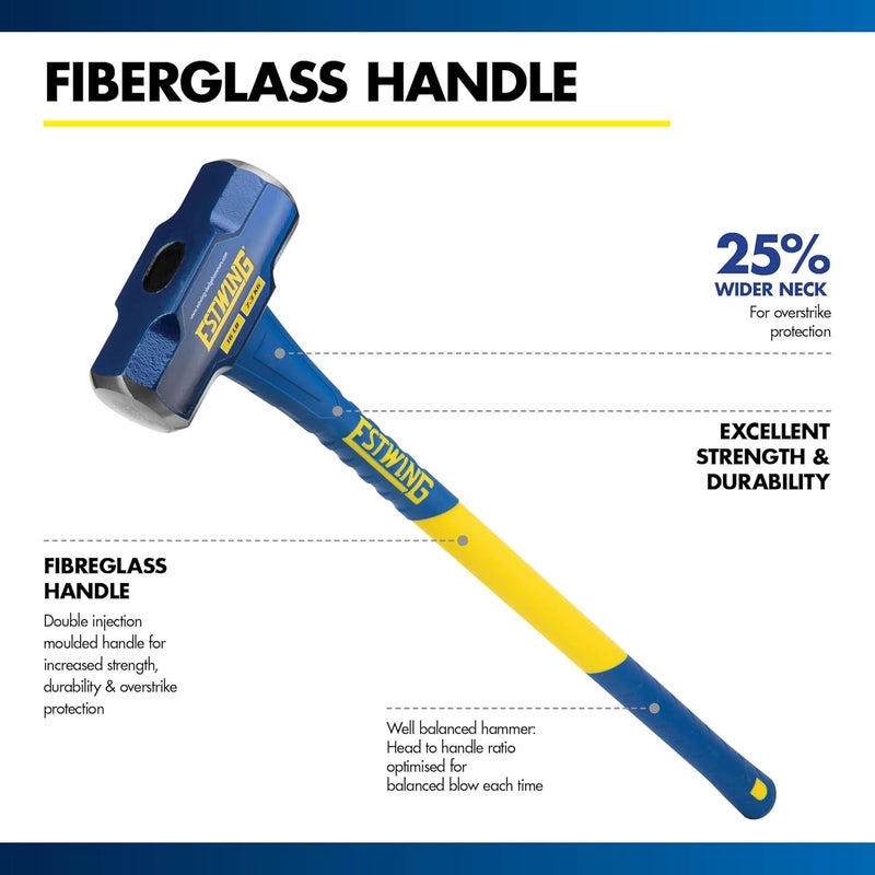 Estwing 16 lb Strong Sledgehammer with 36-Inch Fiberglass Handle - Image 5