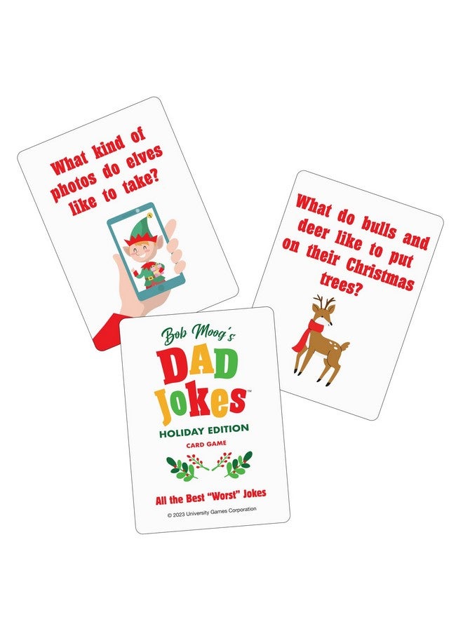 University Games, Bob Moog's Dad Jokes Holiday Edition Matching Card Game, Perfect for Game Night, for Ages 8 and Up, 2-6 Players - Image 2