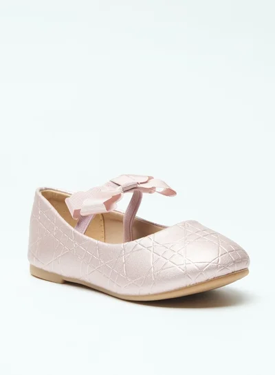 فلورا بيلا من شو إكسبرس Bow Accent Ballerina Shoes with Elasticated Band