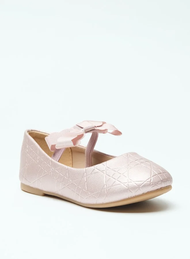 فلورا بيلا من شو إكسبرس Bow Accent Ballerina Shoes with Elasticated Band