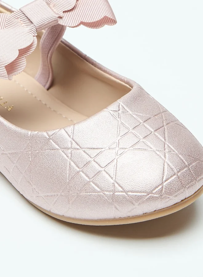فلورا بيلا من شو إكسبرس Bow Accent Ballerina Shoes with Elasticated Band
