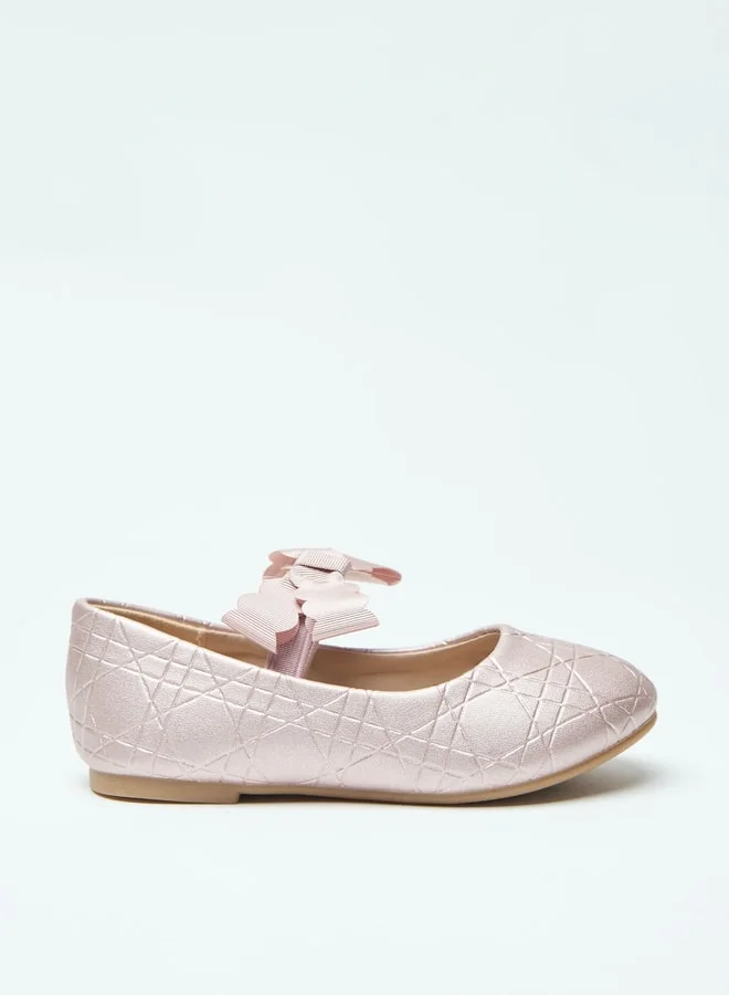 فلورا بيلا من شو إكسبرس Bow Accent Ballerina Shoes with Elasticated Band