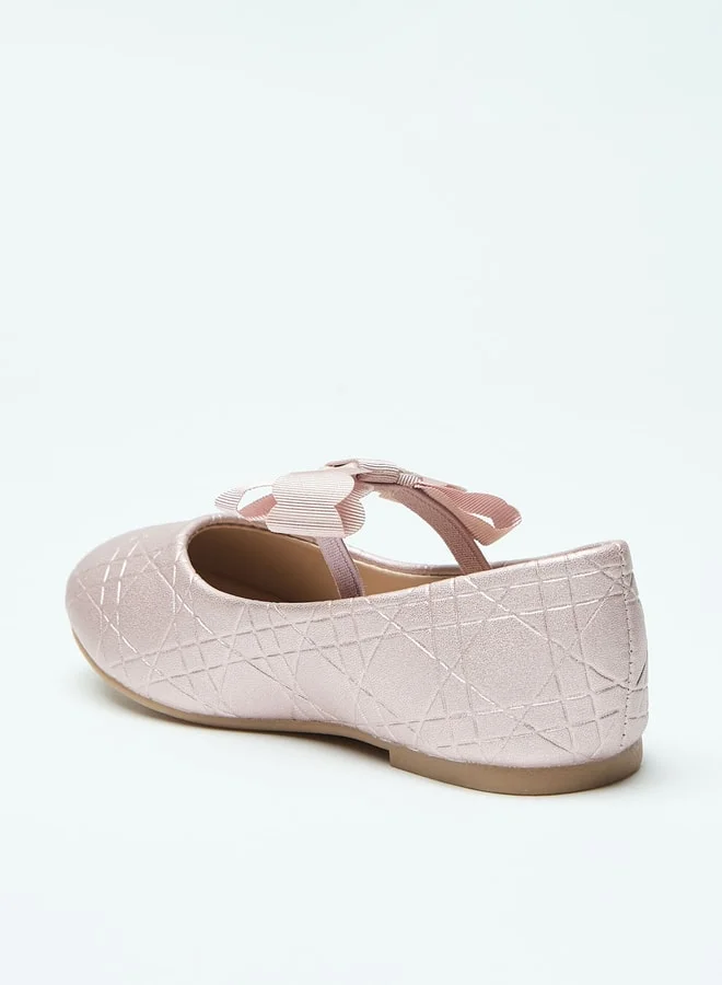 فلورا بيلا من شو إكسبرس Bow Accent Ballerina Shoes with Elasticated Band