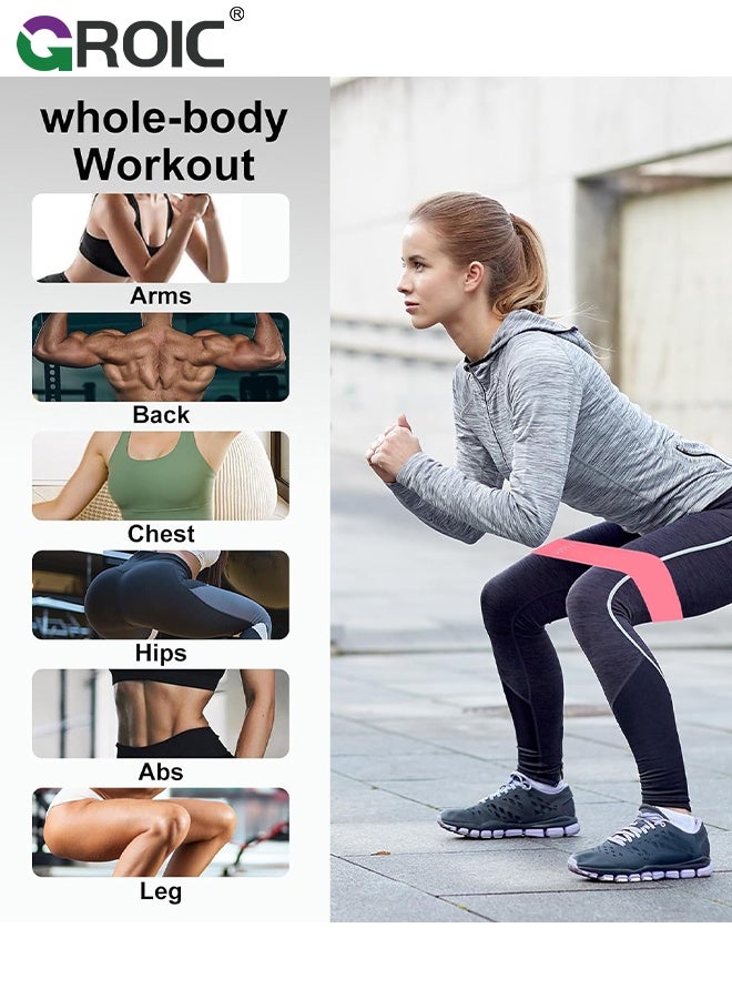 GROIC 3 Pack Resistance Bands Set, 3 Pcs Resistance Bands with 3 Resistance Levels  for Workout Strength Training Yoga, Arms, Pilates, Full Body and Shoulders - Image 5