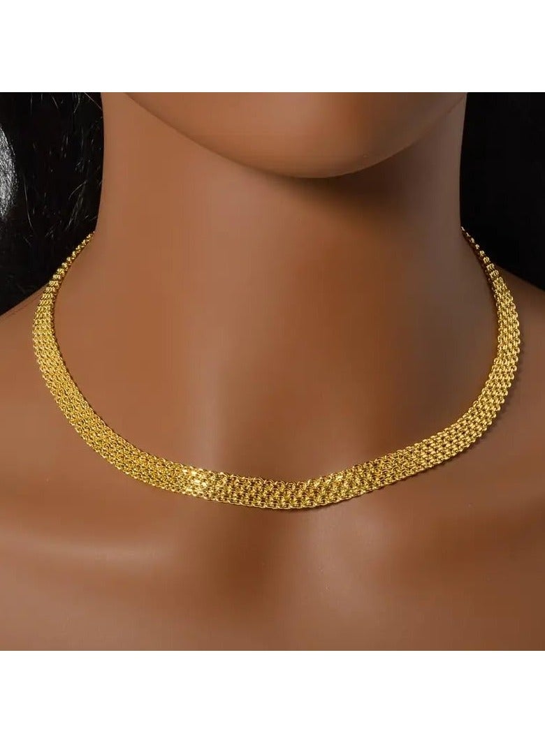 Fayrouz Jewellery 1pc necklace + 1pc bracelet made of stainless steel, featuring hip hop punk design of stainless steel, stylish chain set perfect for everyday wear. Chain and bracelet or necklace from Fairuz Jewelry - Image 2