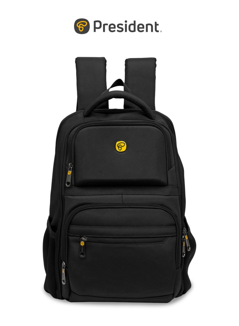 President Stylish & Durable Everyday Carry Backpack (Article 6127-01) - BLACK - Image 1