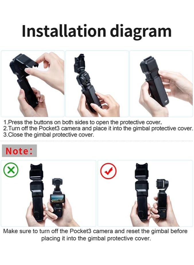 DJI Osmo Pocket 3 Computer Gimbal Case Flip Cover Case Drop Protection Dust, scratch, and shock resistant action camera case accessories - Image 5