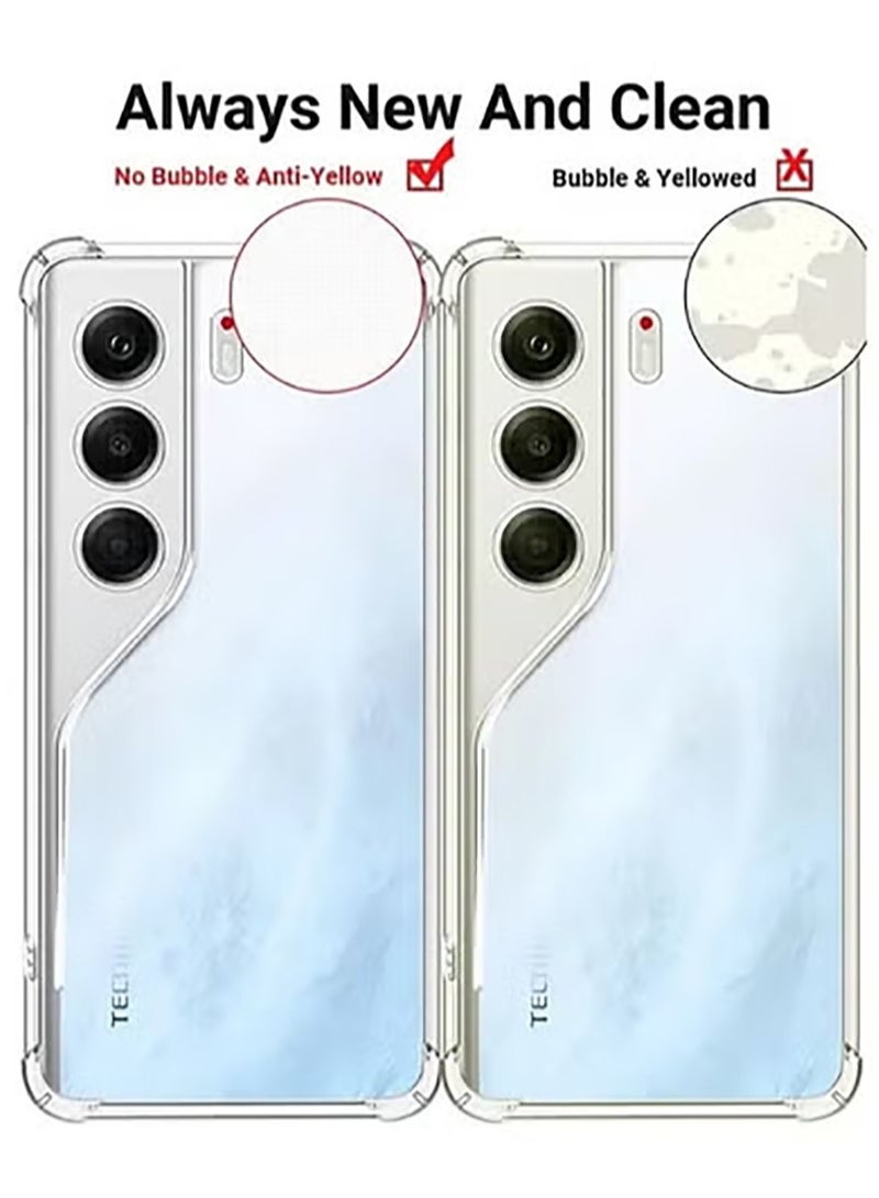 QIRG Transparent Anti-drop Case for TECNO Camon 40 Pro 5G Clear TPU Four Corners Protection Cover Soft funda - Image 3