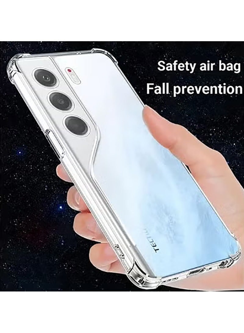 QIRG Transparent Anti-drop Case for TECNO Camon 40 Pro 5G Clear TPU Four Corners Protection Cover Soft funda - Image 4