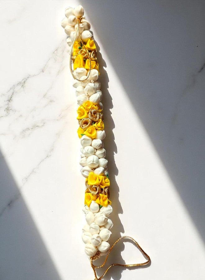 Chanderkash1PC Artificial Gajra For Hair Bun - Mogra Gajra - Traditional Hair Bun Accessories For Women Wedding - Gajra Scrunchies For Women & Girls - Premium Jasmine Flower Hair Accessories - Image 2