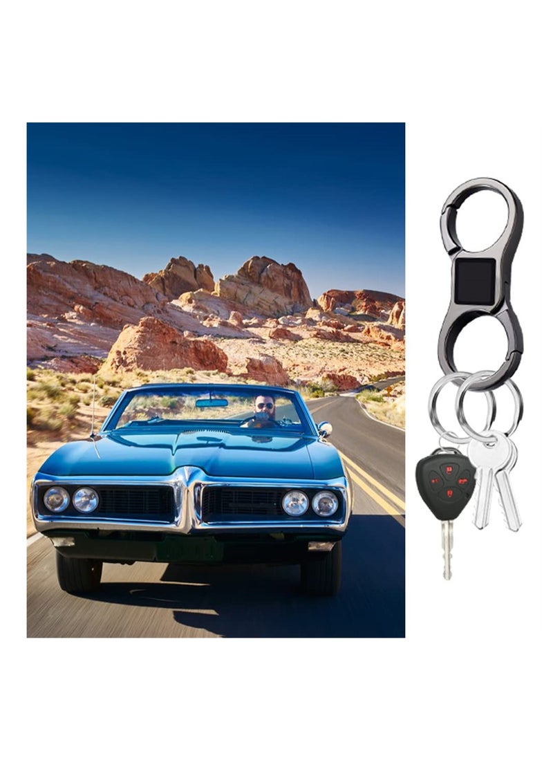SYOSI - Heavy Duty Stainless Steel Key Chain, Detachable Car KeyChains with 8 Extra Key Rings, Key Holders for Men and Women, 4 Pieces - Image 1