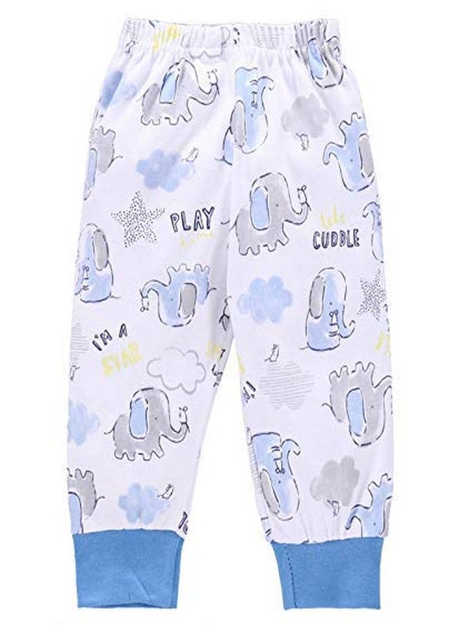 Magic Town Baby Cotton Pajama Pants with Rib Unisex's (Pack of 4) (Blue, 18-24 Months) - Image 4