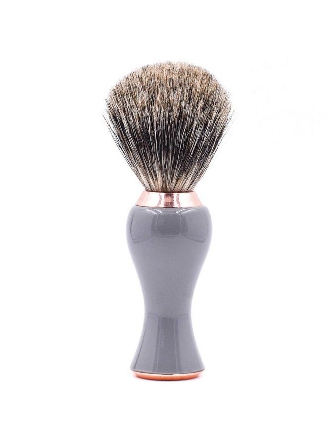 Parker Safety Razor 3Band Pure Badger Shave Brush With Stand Extra Dense Bristles Deluxe Gray And Rose Gold Handle Shaving Brush For Men & Women  - Image 2