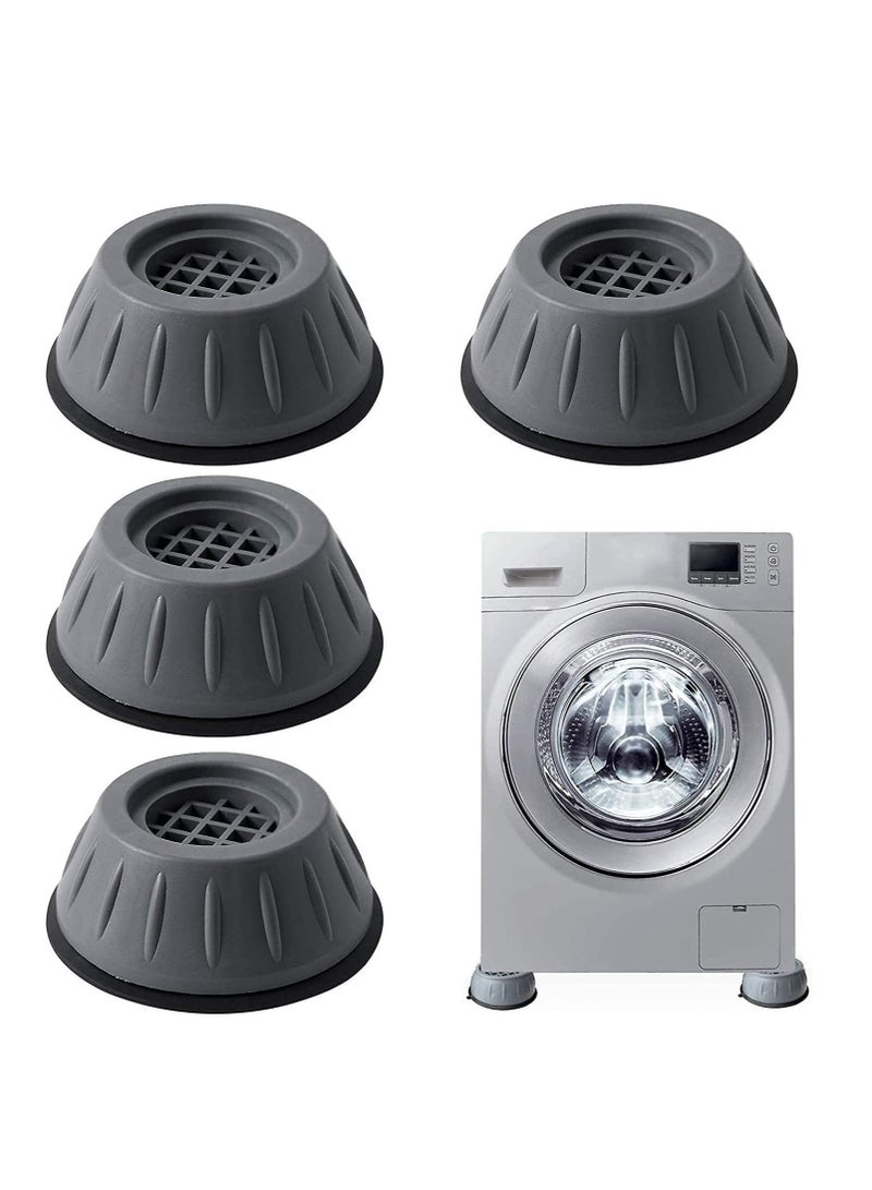Gulf Trend Anti Vibration Pads for Universal Washing Machine Universal Foot Pad Base, 4 x Universal Foot Stabiliser for Washing Machines, Refrigerators, and Dryers, Raise Height Reduce Noise4CM Gray 4PCS, - Image 1
