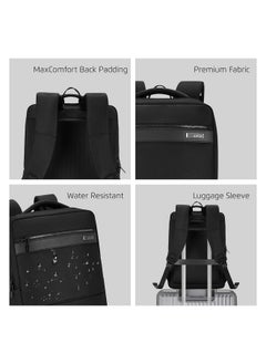 Safari Safari SELECT 15L SMART Formal Backpack 17 Inch Laptop Pocket Premium Fabric Dedicated Tech Compartment Water Resistant USB Charging, Laptop & Tablet Bag, Backpack for Men & Women, Black  - Image 5