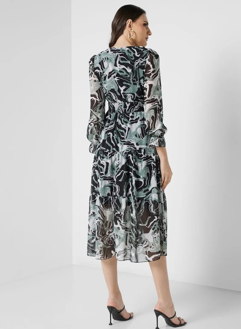 ELLA Abstract Print Dress