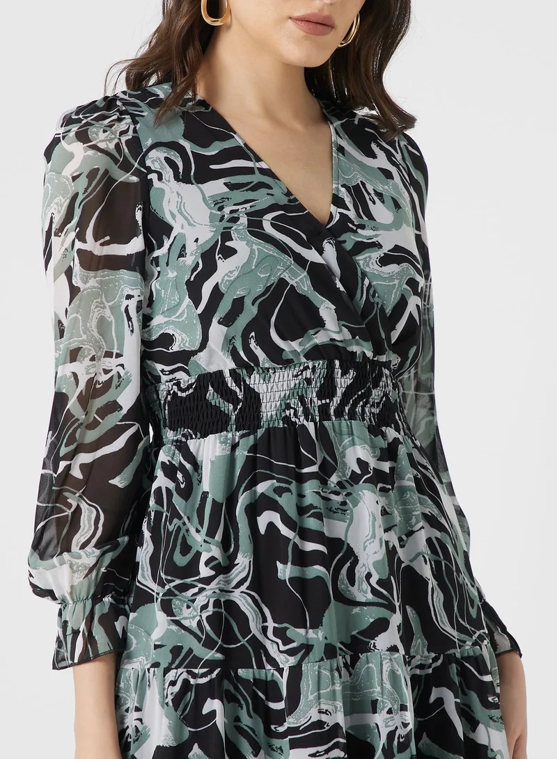 ELLA Abstract Print Dress