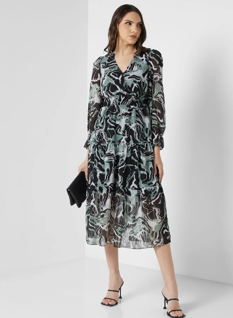 ELLA Abstract Print Dress