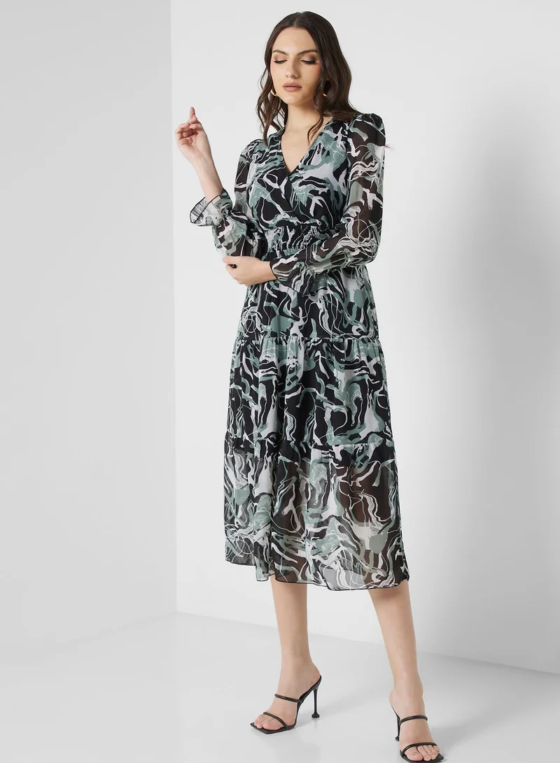 ELLA Abstract Print Dress