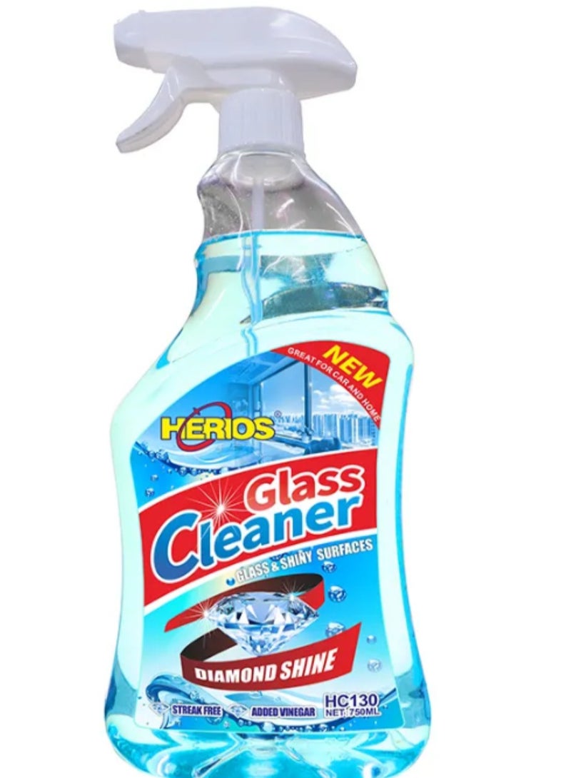 HERIOS Glass Cleaner Spray, Diamond Shine, 750ml - Image 1