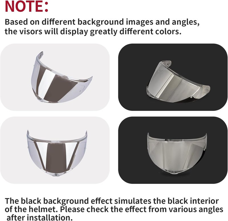 PSLER K6 K6s Helmet Visor - Transparent Silver - Image 2