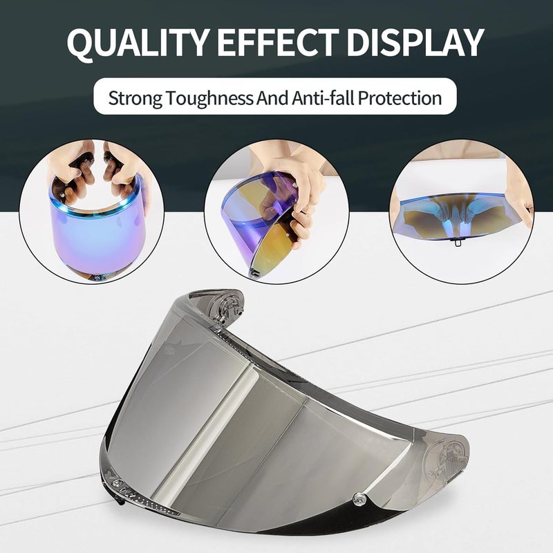 PSLER K6 K6s Helmet Visor - Transparent Silver - Image 4