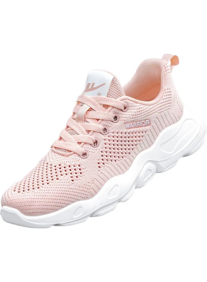 Warrior Official Sports Shoes, Women'S Breathable Soft-Soled Mesh Casual Running Shoes, Women'S Yeezy-Style Sneakers, Pink, Size 35 - Image 2