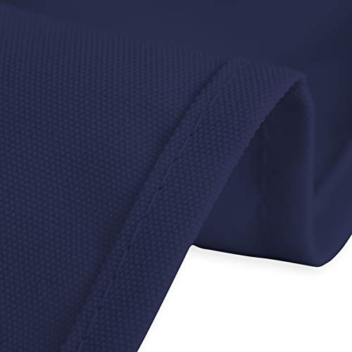 LTC LINENS LinenTablecloth 60 x 102-Inch Rectangular Polyester Tablecloth Navy Blue - Image 2