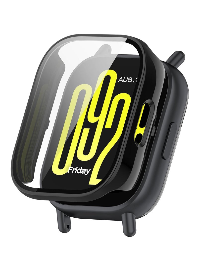 Case Compatible with Redmi Watch 5 Active,All-Round Shockproof Hard PC Protective Case with Screen Protector,Black - Image 1