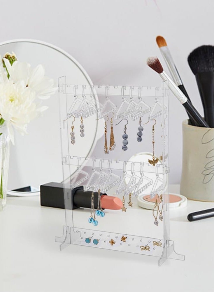 TPGP 1 Set Transparent Acrylic Earring Display Stand with 16 Hangers – Jewelry Display Organizer for Stud Earrings  - Image 4