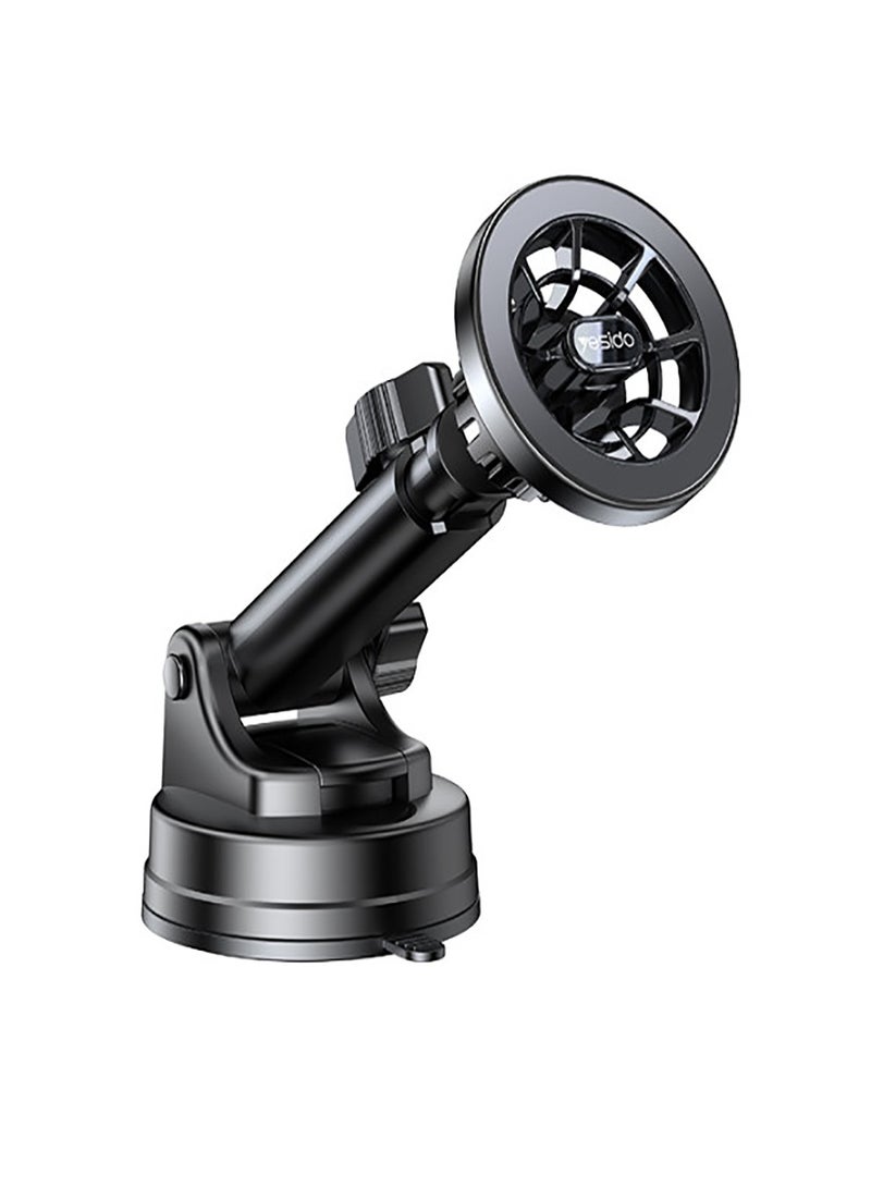 Yesido C158 Long Arm 360 Rotation Dashboard Air Vent Magnetic Car Phone Holder For iPhone Black - Image 1