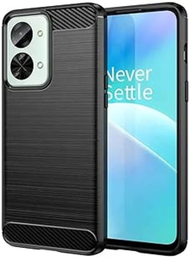 Generic - TPU Carbon Fiber Case for OnePlus Nord 2T, Black - Image 1