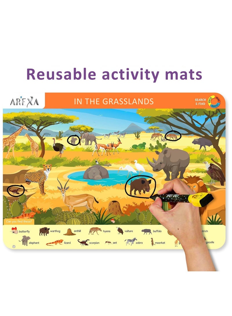 أريكسا لعبة AREXA التعليمية للبحث والعثور - أنشطة تعليمية قابلة لإعادة الاستخدام لمرحلة ما قبل المدرسة، مثالية للأطفال الصغار والأطفال الذين يحبون الألعاب والفنون والحرف اليدوية، وتبني المفردات، وهي هدايا للأعمار من 3 و4 و5 و6 سنوات - Image 3