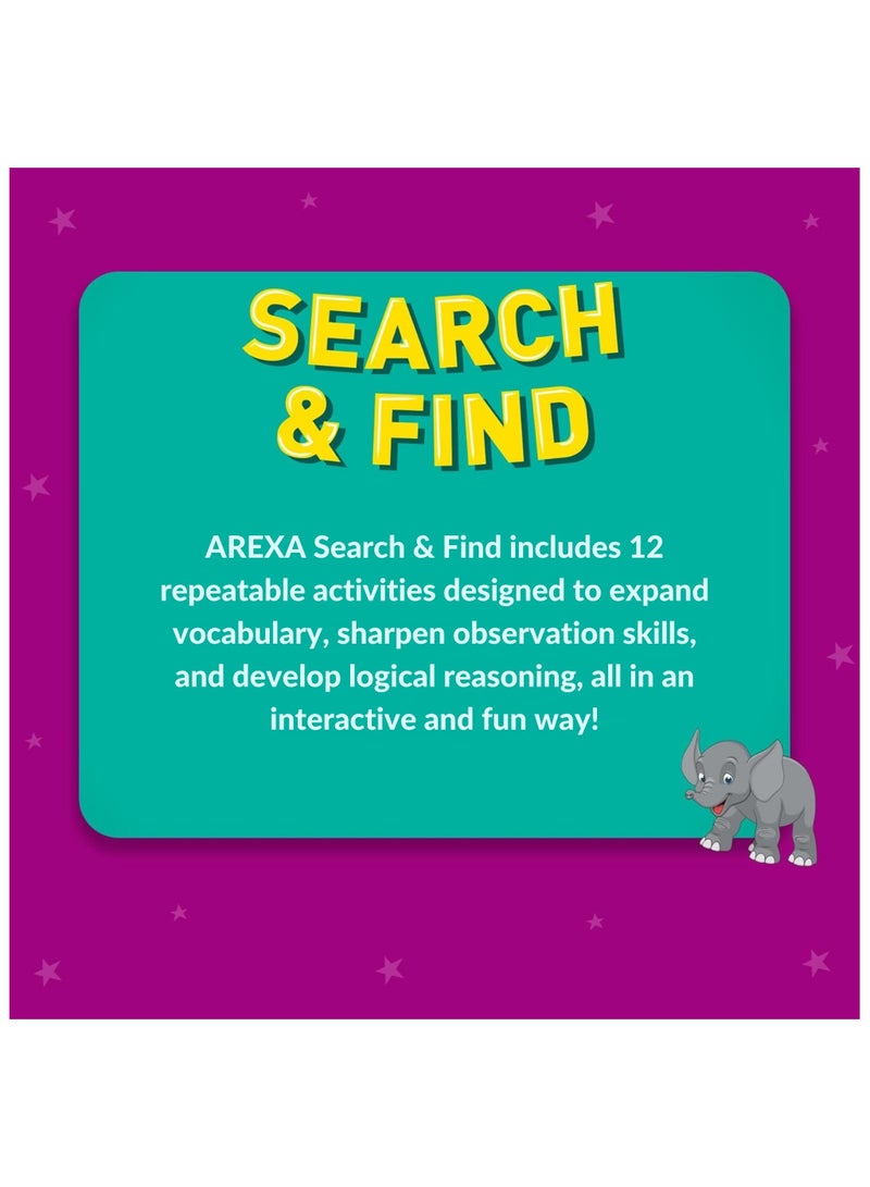 أريكسا لعبة AREXA التعليمية للبحث والعثور - أنشطة تعليمية قابلة لإعادة الاستخدام لمرحلة ما قبل المدرسة، مثالية للأطفال الصغار والأطفال الذين يحبون الألعاب والفنون والحرف اليدوية، وتبني المفردات، وهي هدايا للأعمار من 3 و4 و5 و6 سنوات - Image 5