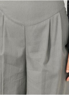 Styli Pleated Grey Wide Leg Pants  - Image 3